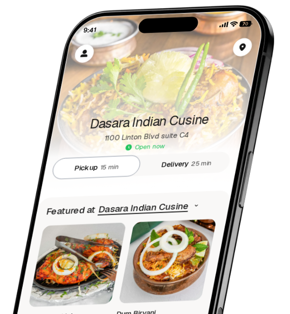 Dasara Indian Cusine app preview