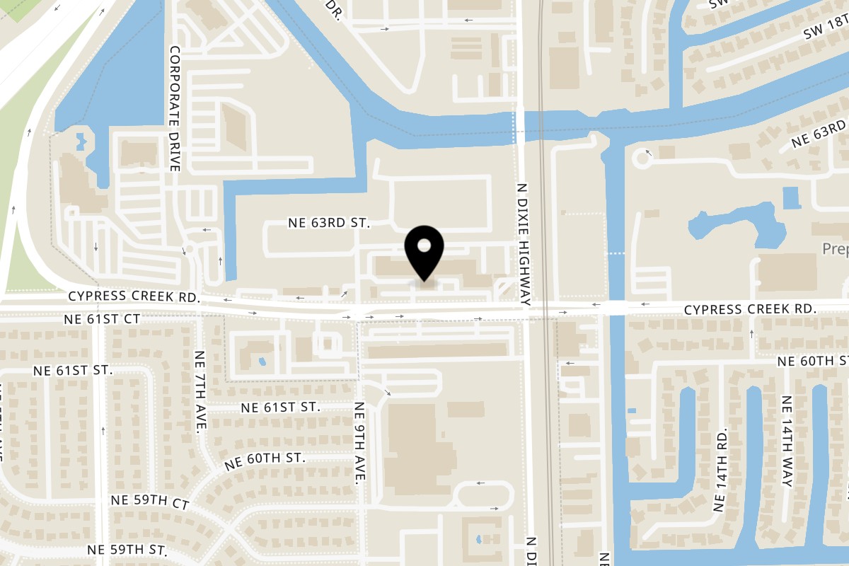 Map showing the location of Dasara Indian Cusine Fort Lauderdale on 925 NE 62nd St in Fort Lauderdale